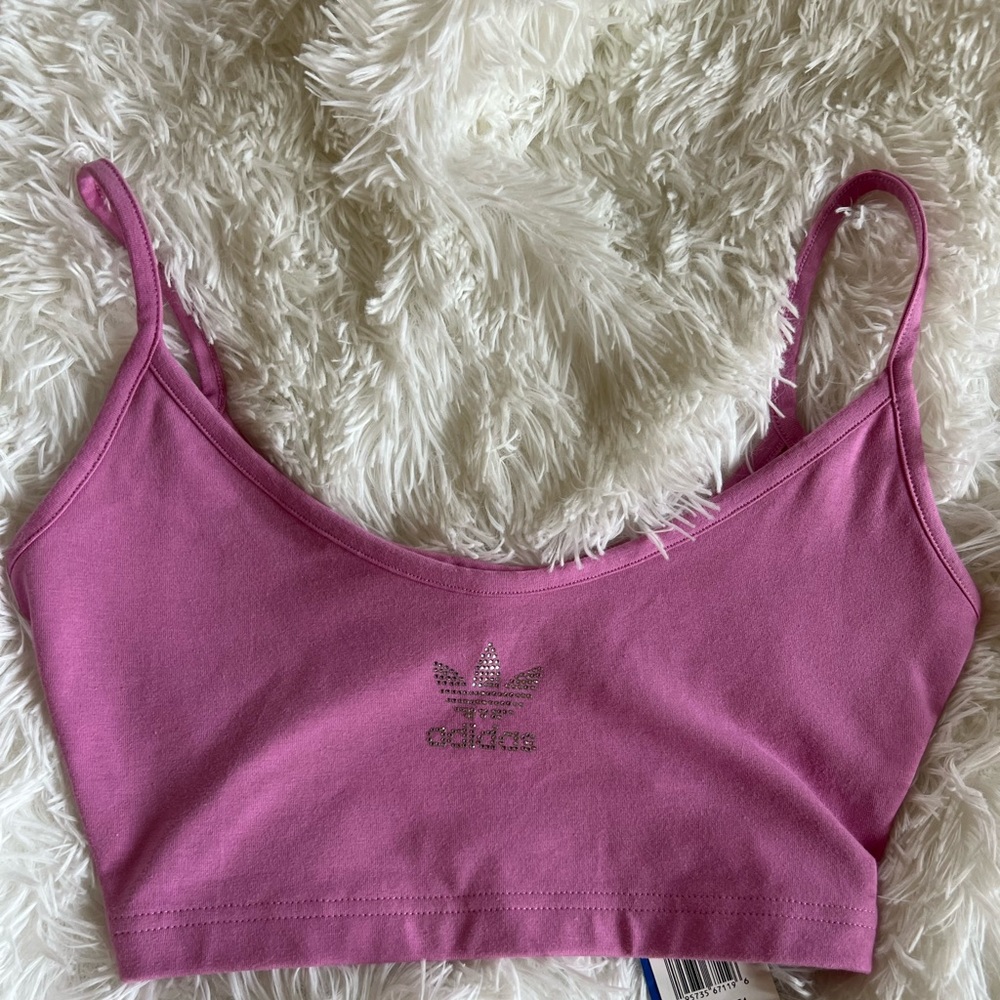 Bright pink crop top